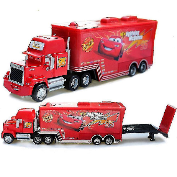 Bilar 2 3 Filmen McQueen Kungen Chick Hicks Mack Lastbil Farbror Lastbil Sportbil Leksakssats Barnfödelsedagspresenter