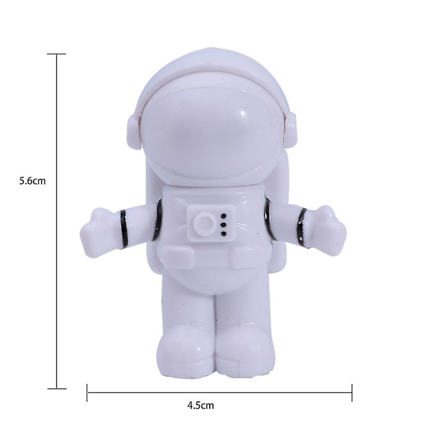 USB LED-lampa Kreativ Rymdfarare Astronaut Ögonvård Flexibel USB-lampa LED Laptoplampa Strömbrytare för Notebook Laptop (vit 1st)
