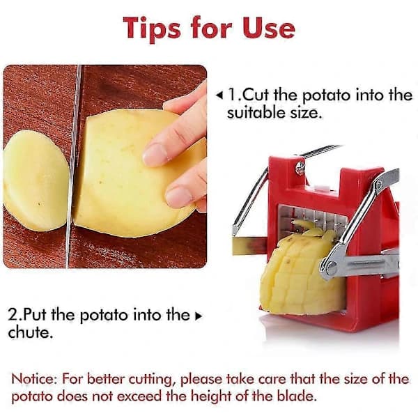 Pommes frites-kutter/potetkutter - Profesjonell grønnsakskutter/hvit potetstrimler
