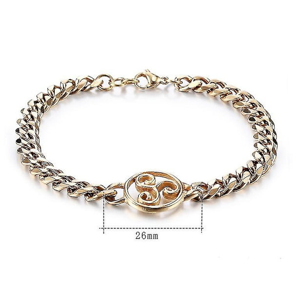 Fashion Livets Træ Armbånd Rustfrit Stål Smykker Claddagh Stil C