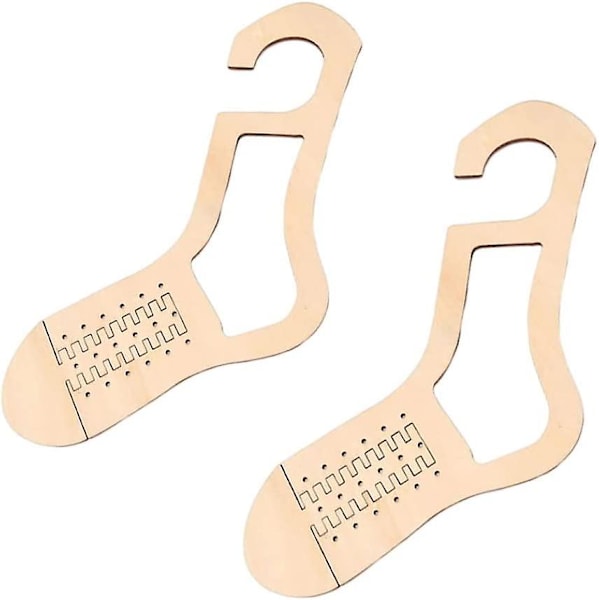 Sock Blockers Justerbar Storlek Strumpsträckare Stickblockers Roliga DIY Stickmodell 1 par Ihåligt Stilträ Färg 2 st