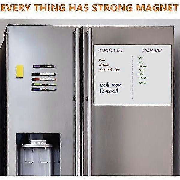 Magneettinen valkotaulu jääkaappiin Valkoinen A3 Valkoinen A3