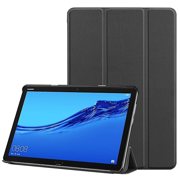 For Huawei MediaPad M5 Lite 10,0 tommer Custer Pattern Ren Farve Horisontal Flip Læderetui med Fo