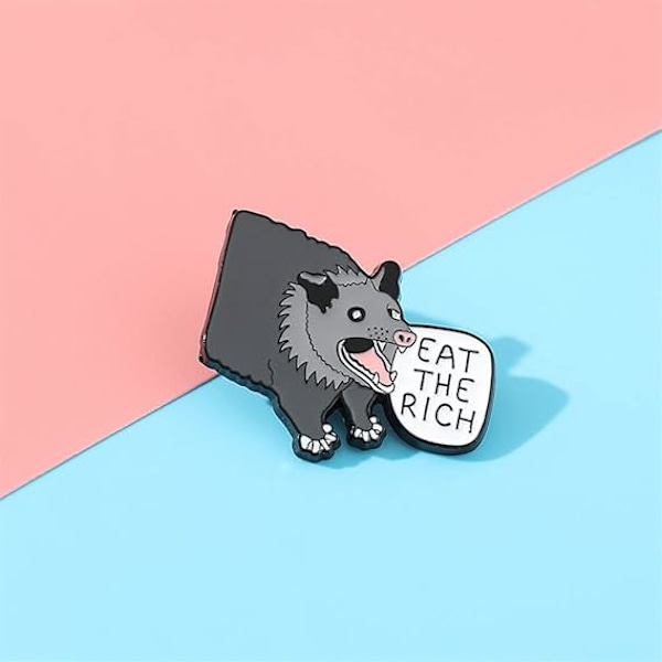Ät Rik Opossum Emalj Stift Lapel Stift Badge Brosch Smycken Tillbehör Anime Emalj Stift Brosch Samling Set Lämplig för Kläder Väskor Ryggsäckar