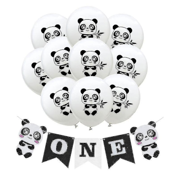 18 stk./sæt Festtilbehør Tegneserie Sød Panda Tema Festtilbehør Latex Balloner
