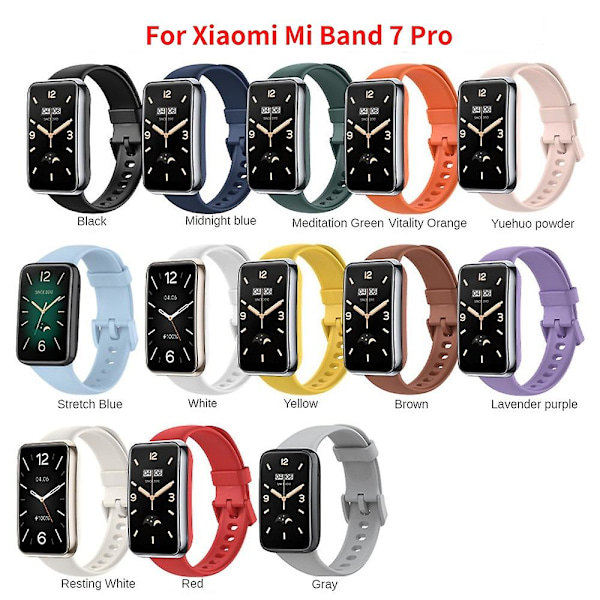 Rem til Mi Band 7 Pro - Silikone TPU Udskiftning Smart Watch Correa Pulsera Armbånd Rem til Miband 7 Pro