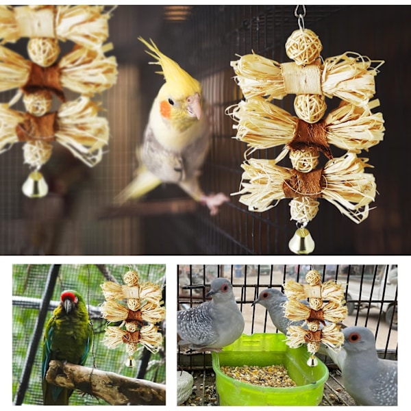 Luonnollinen Luffa Ruoho Lintujen Silppulelu Lintujen Purulelu Papukaija Rottinkipallolelu Undulaateille Neitokakaduille Conureille Rakkauspapukaijoille