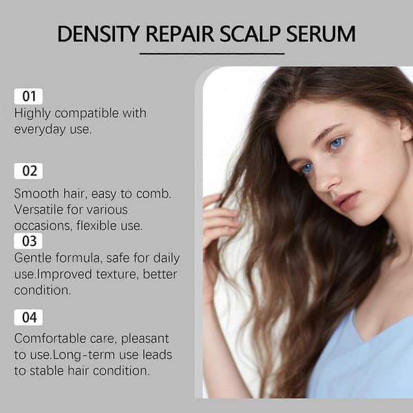 Density + Repair Scalp Serum, GHK-Cu Peptid Hårförtjockningsbehandling, Stöder Fylligare 2pc