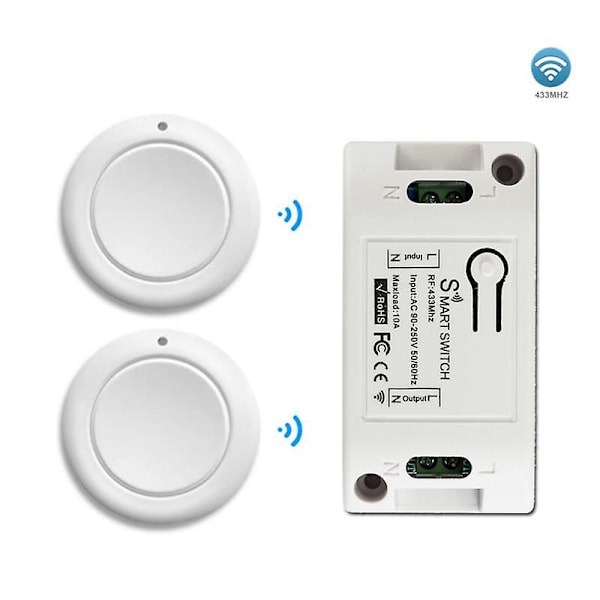 Til Diy Fjernbetjening Afbryder Gratis Ledningsføring Afbrydere Modul Husholdning Smart Switch Modul 433mhz Trådløs Diy Smart Home
