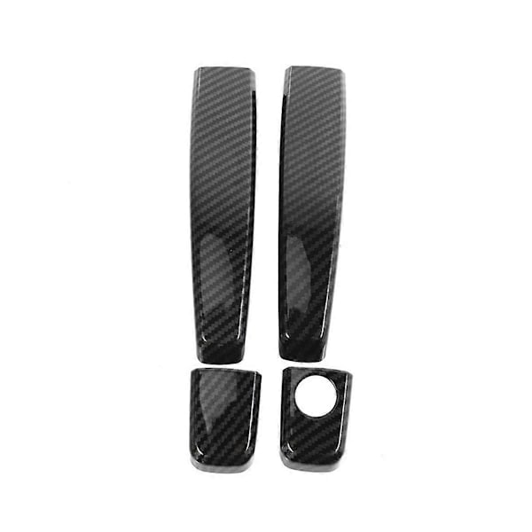 Kolfibers Dörrhandtagskåpa Trim för Opel Tigra B 2004-2009 Bilstickers
