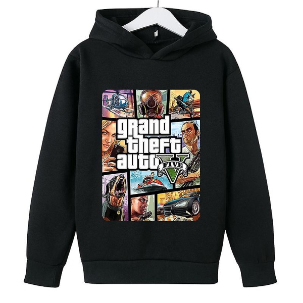Starlight-grand Theft Auto V tegneserietryk Børne-hættetrøje Børnetrøje-sort