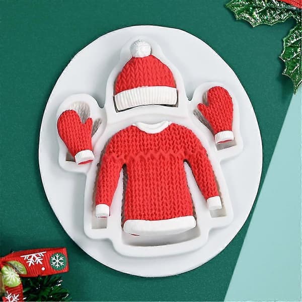 Sweater Hat Chokolade Fondant Form Julehandsker Silikonform Til Kage