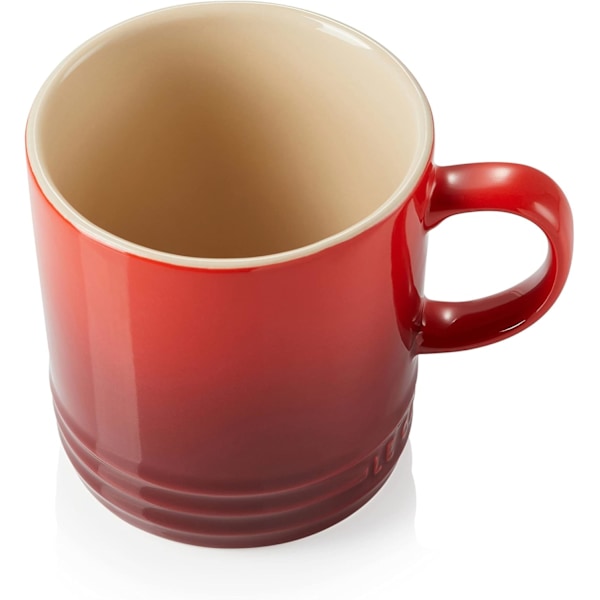 Kaffemugg i stengods, 350 ml, körsbärsröd