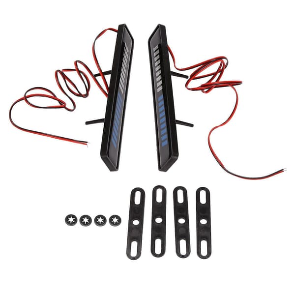 Par Blå + Hvit Lys LED Front Signal Lys Front Grill Front Bumper Griller Lys Lamper for A