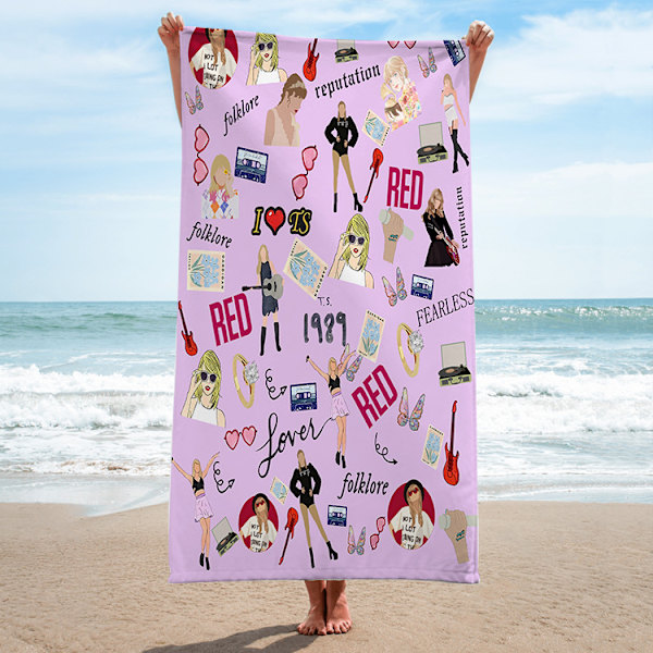 140x180cm Mikrofiber strandhandduk kändis omgivande rektangulär strandhandduk Taylor Swift sångare badhandduk handduk