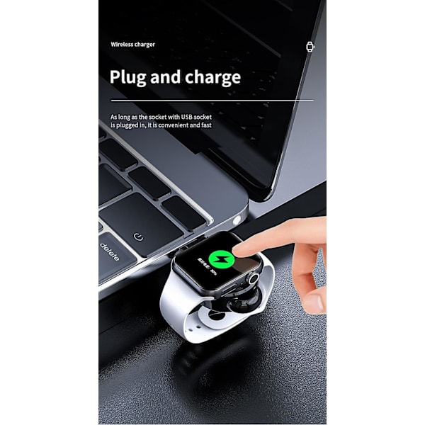 Qi trådlös laddare för Iwatch 5 4 3 2 1 Portabel Mini extern batteripack för Apple Watch trådlös laddare Smart Watch laddning