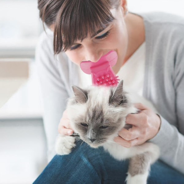 Tongue Cat Brush Scratcher Pet Hair Remover Borste Massageborste