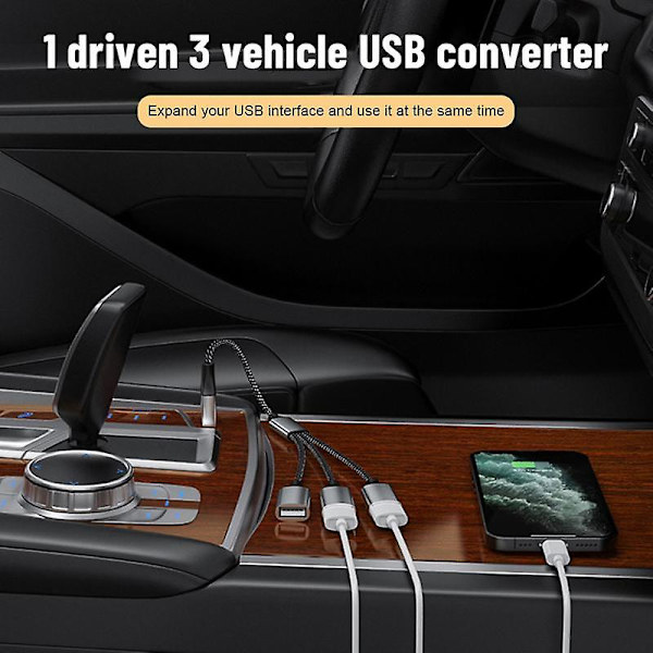 Bärbar förlängningssladd USB-kabeldelare OTG USB Typ C Hub-förlängningar Hög hastighet Överföring Multi Splitter Adapter 4 portar