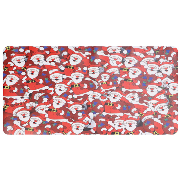Stor Musmatta Vacker Tomte Mönster Mjuk PU Syntetiskt Läder Hållbar Spelmusmatta För Hem Kontor 400x800x2mm
