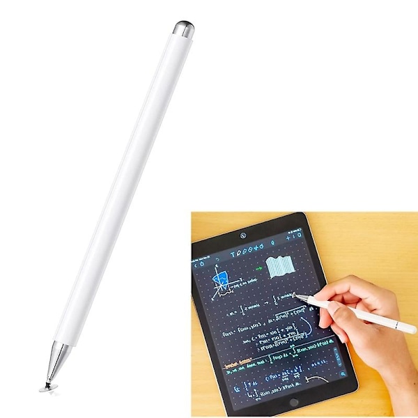 Høj præcision magnetisk sugepassiv kapacitiv pen stylus med 1 penhoved (hvid)