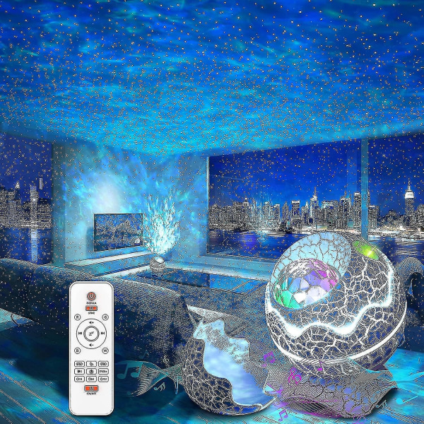 Star-projektori - Rossetta Galaxy -projektori makuuhuoneeseen, kaukosäädin, White Noise Bluetooth kaiutin, 14 värin led-yövalot