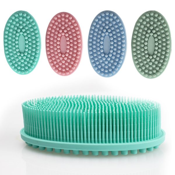 Silikonkroppsskrubb Exfolierande Bad- och Duschborste 2-pack