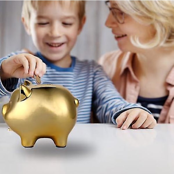 Keraaminen kultainen säästöpossu Söpö kolikko säästöpossu kodin kalusteet Lucky Pig -koristeet aikuisille pojille tytöille