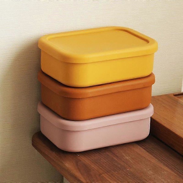 Hållbar Lunchbox i Silikon för att Hålla Maten Fräsch - Praktisk Värmebeständig Lunchlåda för Hemmet
