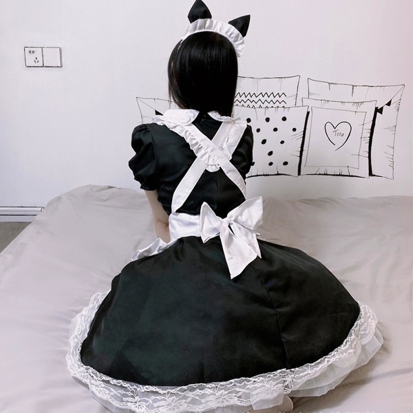 Uusi Seksikäs Lolita Maid Mekko Söpö Hollow Cat Naisten Tyttöjen Mekko Anime Cosplay Puku S-3xl