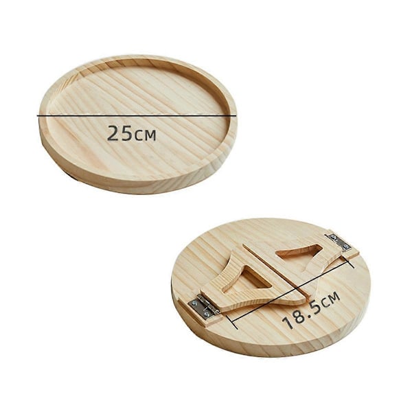 Rund Foldbar Træ Sofa Klips på Sidebord til Brede Sofaer Arm, Armlæn Bord til Spisning/Drikkevarer/Snacks/Fjernbetjening/Styring