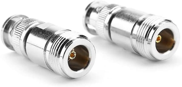 Kabeladapter Koaxialadapter Testkonverter Videosignalanslutning (silver) (2-pack)