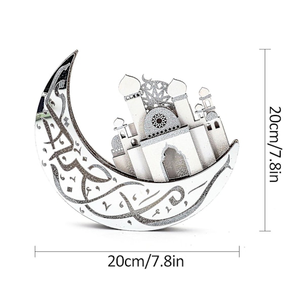 Muslimisk Dekoration Led Kreativ Måne Ornament Gaver (uden Batteri)