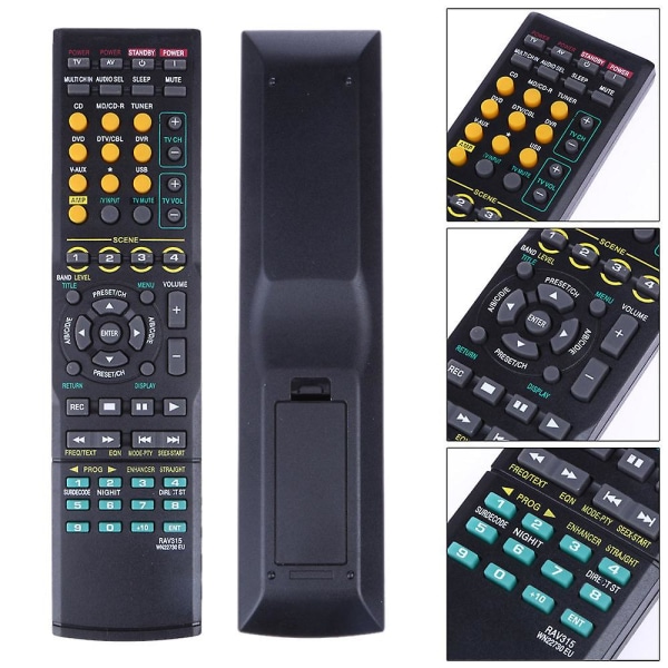 Ny fjernbetjening Rav315 til Yamaha Home Audio Rav311 Wk22730 Wk22730eu Htr-6050