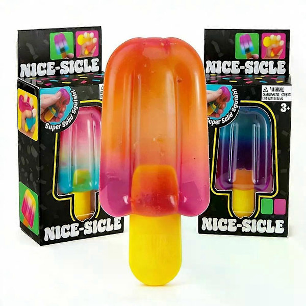 Iscrem Squeeze Squishy Legetøj Gradient Farve Ispind Design, Sommer Sensorisk Stressaflastning Blue