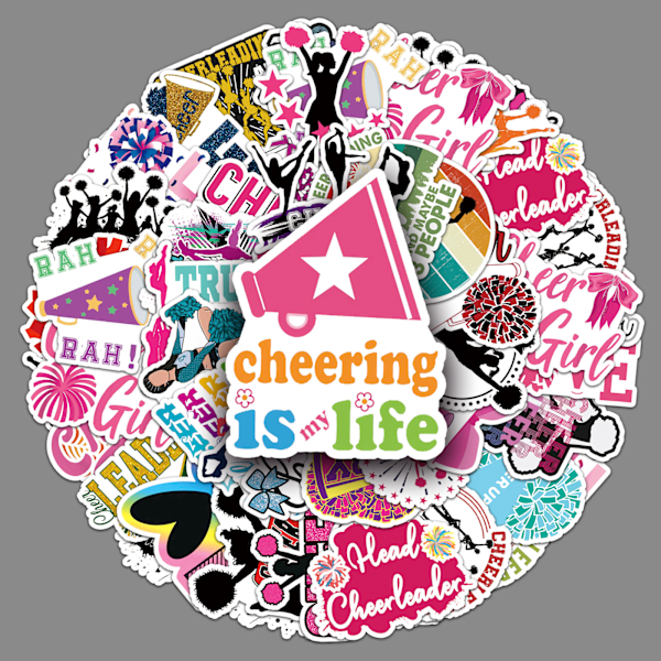 50 Cheerleading Gymnastics Graffiti Sports Decoration Water Cup Luggage Notebook Graffiti Stickers