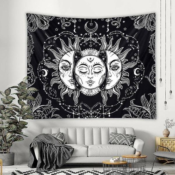 Tarot Psychedelic Tapestry Seinäriippuva Sun Moon Peitto Päiväpeite Huoneen sisustus