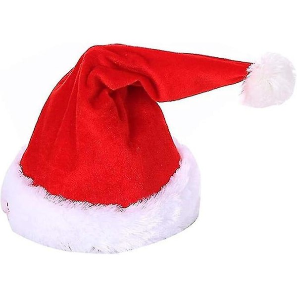 Laulava ja tanssiva sähköinen joulupukin hattu aikuisille lapsille, laulava ja ravisteleva sähköinen jouluhattu, punainen Whi
