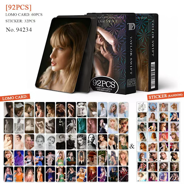 92 Taylor Swift-kort Taylor Swift stjerneomkransede postkort