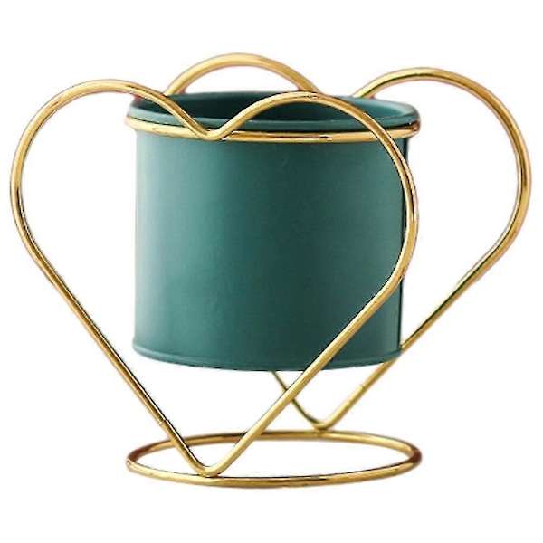 Metallisk Blomkruka i Nordisk Stil, Järnväxtkruka för Vardagsrum, Balkong, Däck, Trädgård, Patio