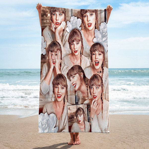 140x180cm Mikrofiber strandhandduk kändis omgivande rektangulär strandhandduk Taylor Swift sångare badhandduk handduk