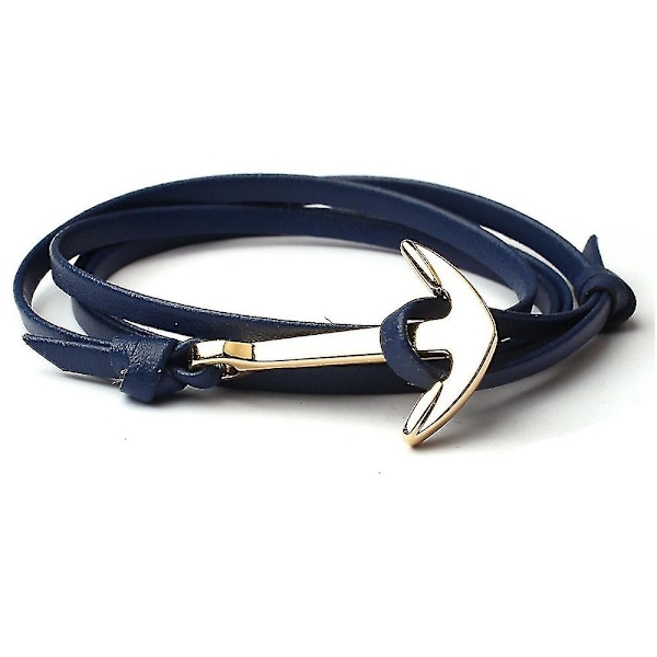 Ny mote vevd flerlags gullanker armbånd for menn Hope Anchor Br