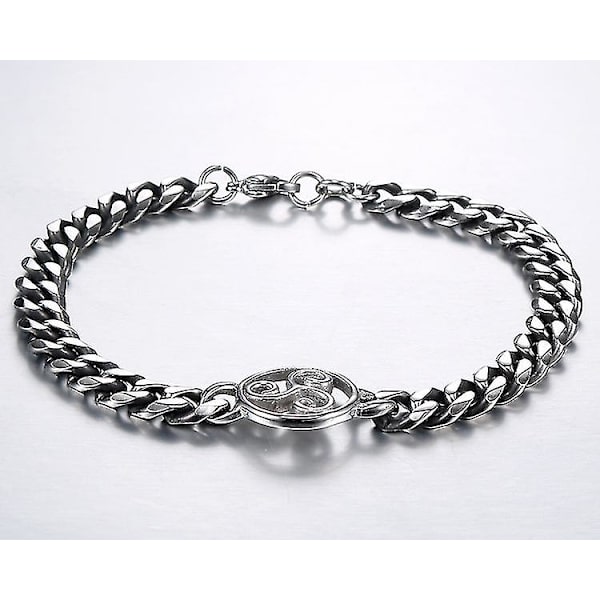 Fashion Livets Træ Armbånd Rustfrit Stål Smykker Claddagh Stil C
