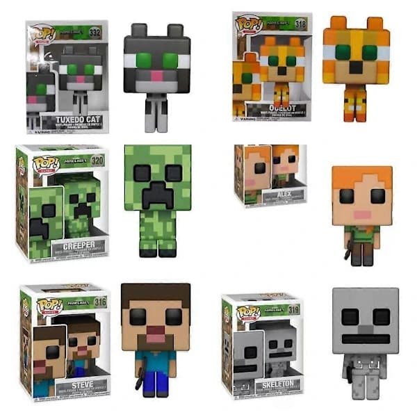 Creeper Steve Action Figur Statue Samlerobjekt PVC Spilfigur Lommelygte Nøglering
