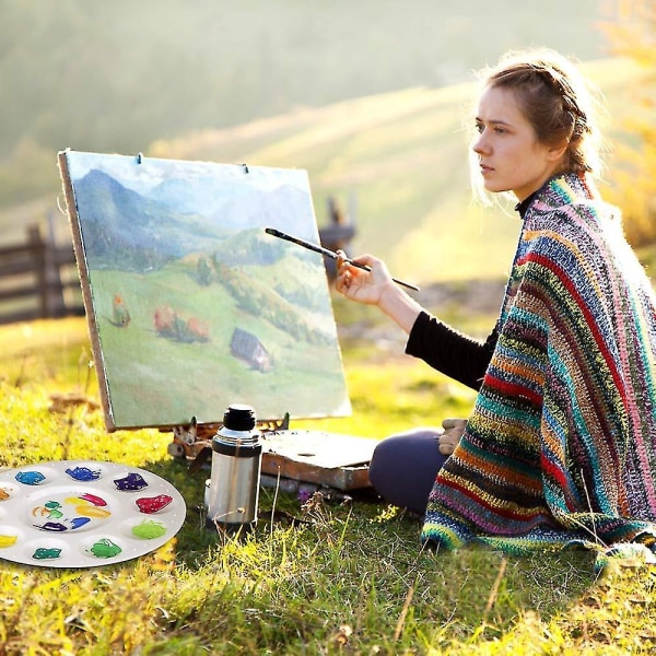 12 stk maling paletter, maling palette bakke plast til børn og voksne til at skabe gør-det-selv-håndværk Professionelt kunstmaleri