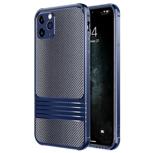 Karbonfiber tekstur ensfarget TPU Slim Case Soft Cover