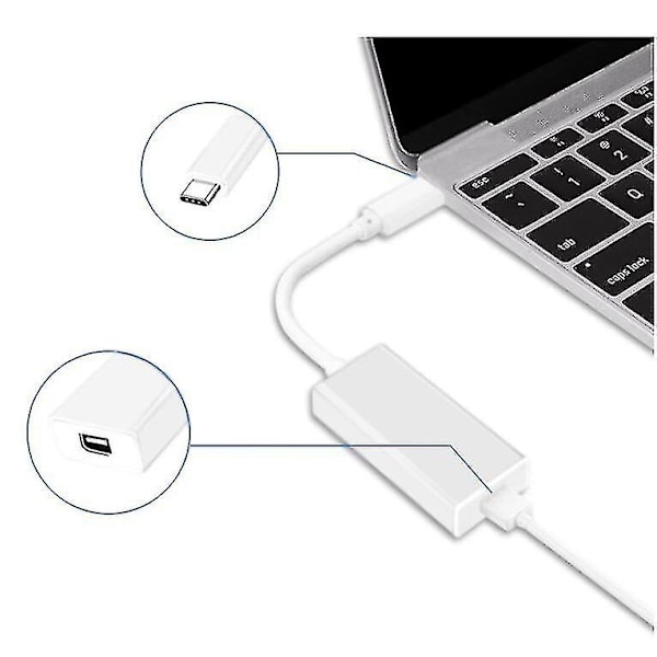 1x Thunderbolt 3 till Thunderbolt 2-adapter Typ C-kabel USB för Macbook Air Pro-mxbc