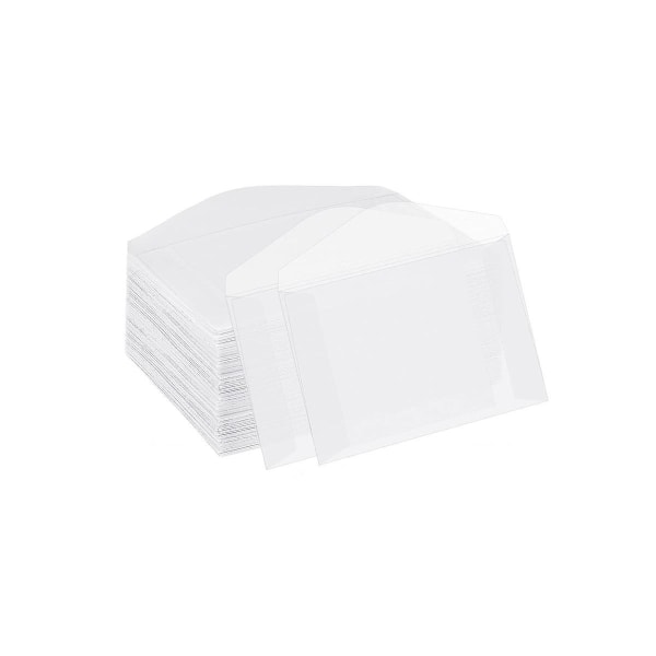 50 stk tom konvolutt gjennomskinnelig papirkonvoluttersett Vintage bryllupsinvitasjonskonvolutter for kort