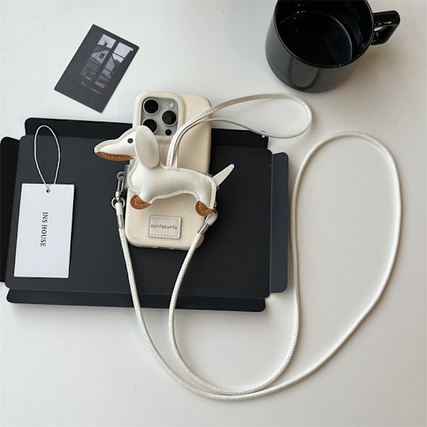 Sött taxläderfodral med klämma iphone15pro maX