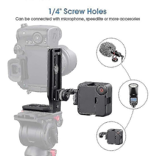 DSLR-kamerans L-fäste Vertikal Horisontell Växling Stativ Snabbkopplingsplatta För Stabilisator Stativ