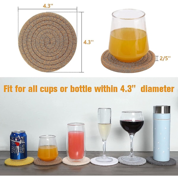 6 stk glasbrikker til drinks, (4,3 tommer)
